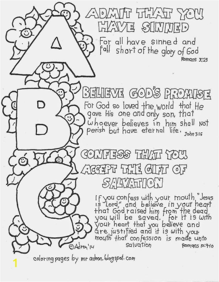 Abc S Of Salvation Coloring Page the Abc Of the Gospel Coloring Page See More at My