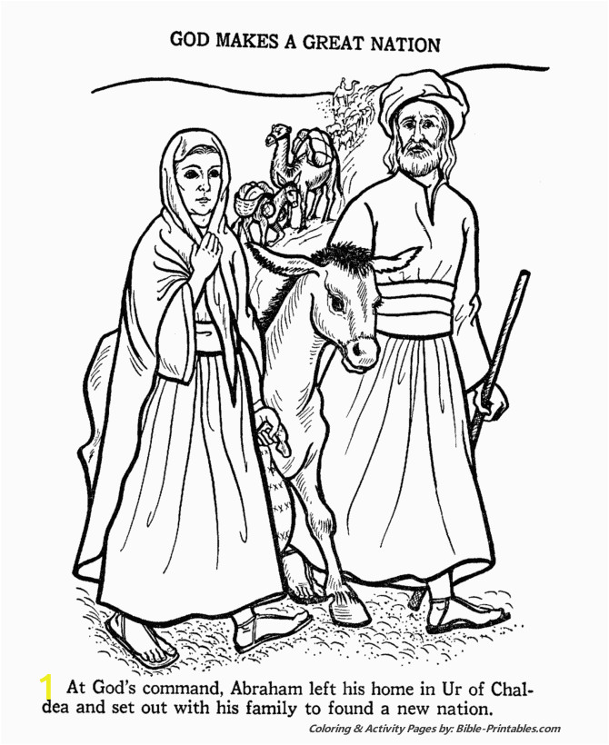 Abraham and Sarah Coloring Pages Sunday School  divyajanani.org