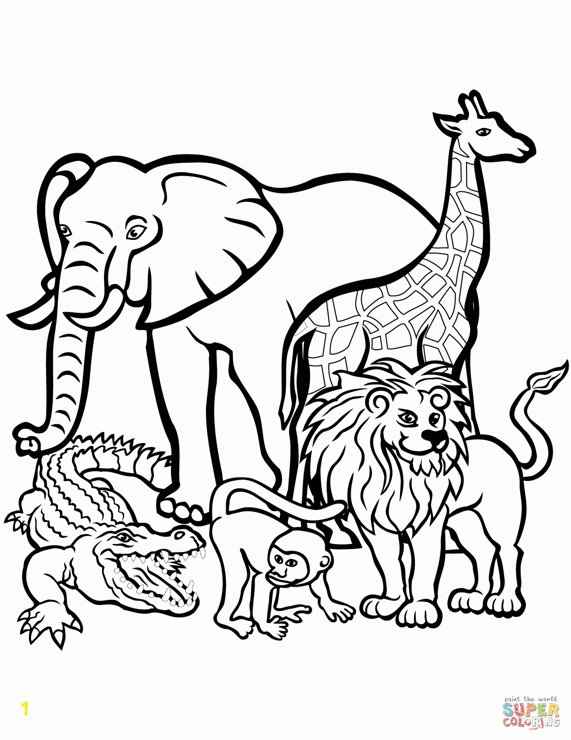 African Animals Coloring Pages for Kids African Animals Coloring Page