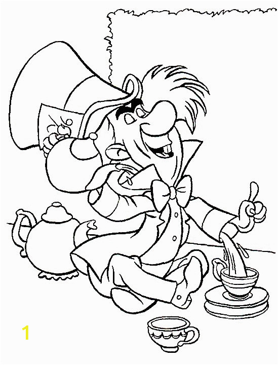 alice in wonderland coloring page