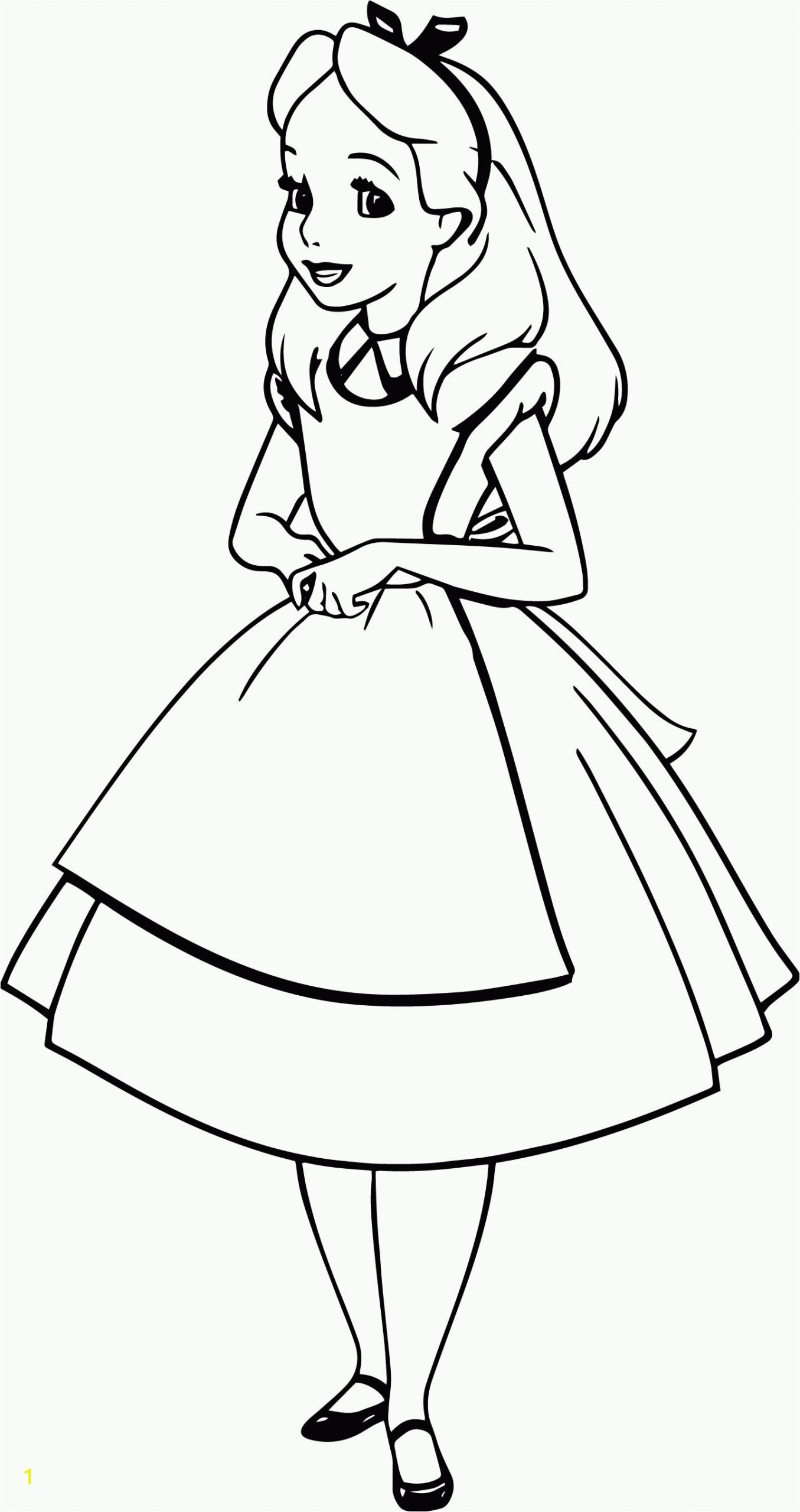 free alice in wonderland coloring pages