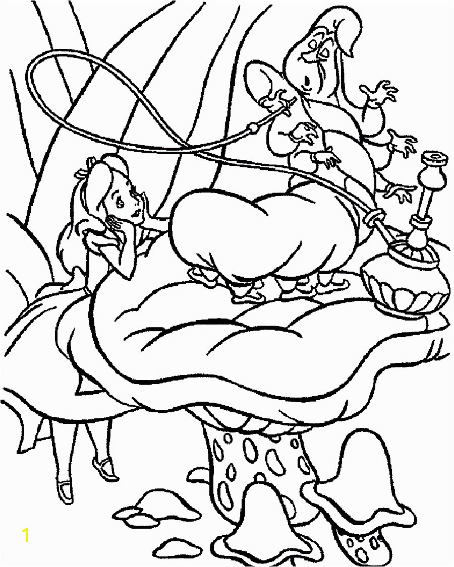 alice in wonderland coloring pages