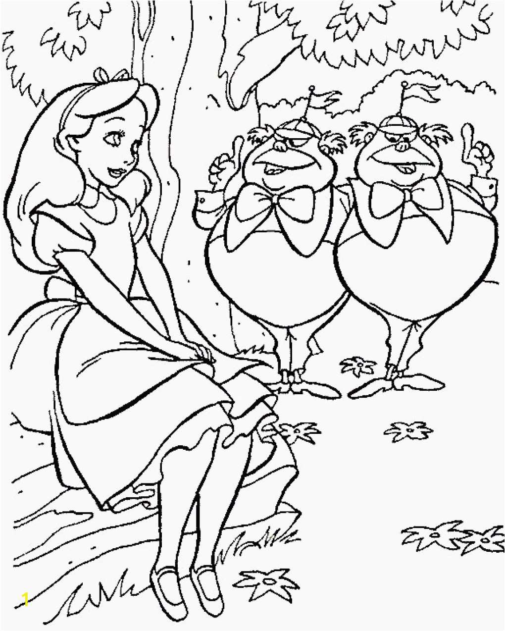 alice in wonderland coloring pages