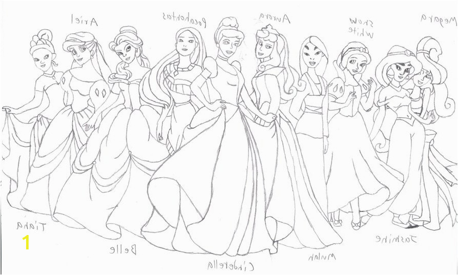 all disney princesses to her coloring pages