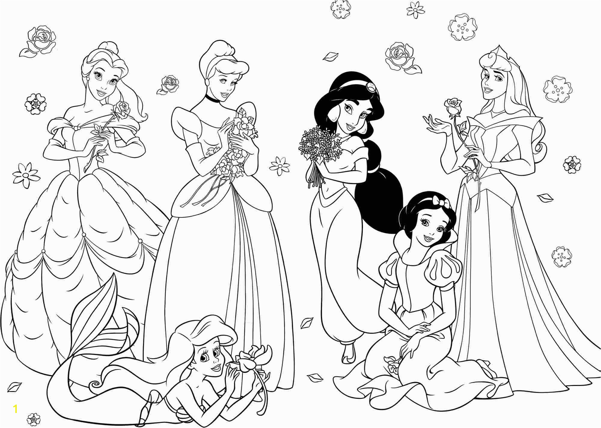 all disney princesses to her coloring pages