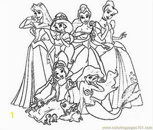 all disney princesses to her coloring pages