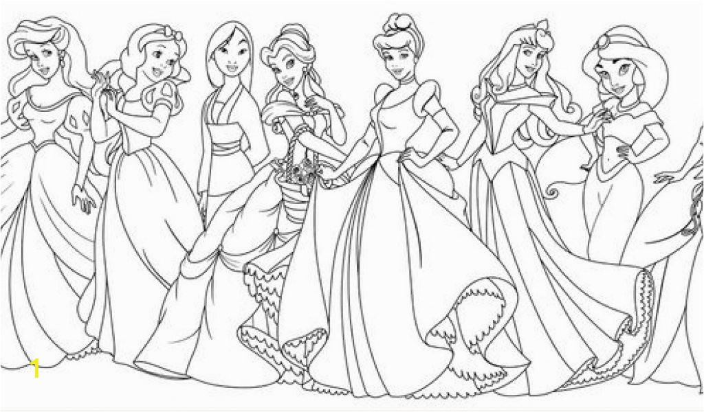 all disney princesses to her coloring pages