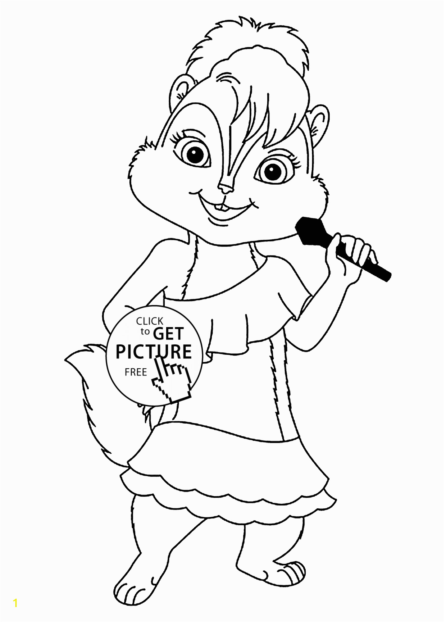 alvin and the chipmunks brittany coloring pages for kids printable free