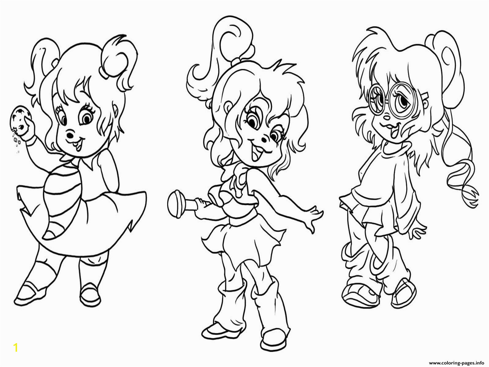 alvin and the chipmunks chipettes printable coloring pages book