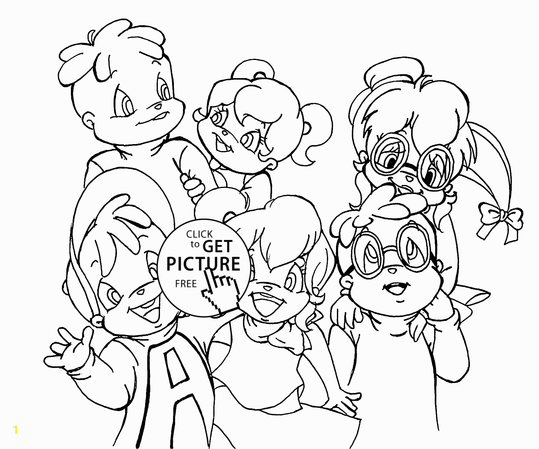 chipettes from alvin and the chipmunks coloring pages for kids printable free