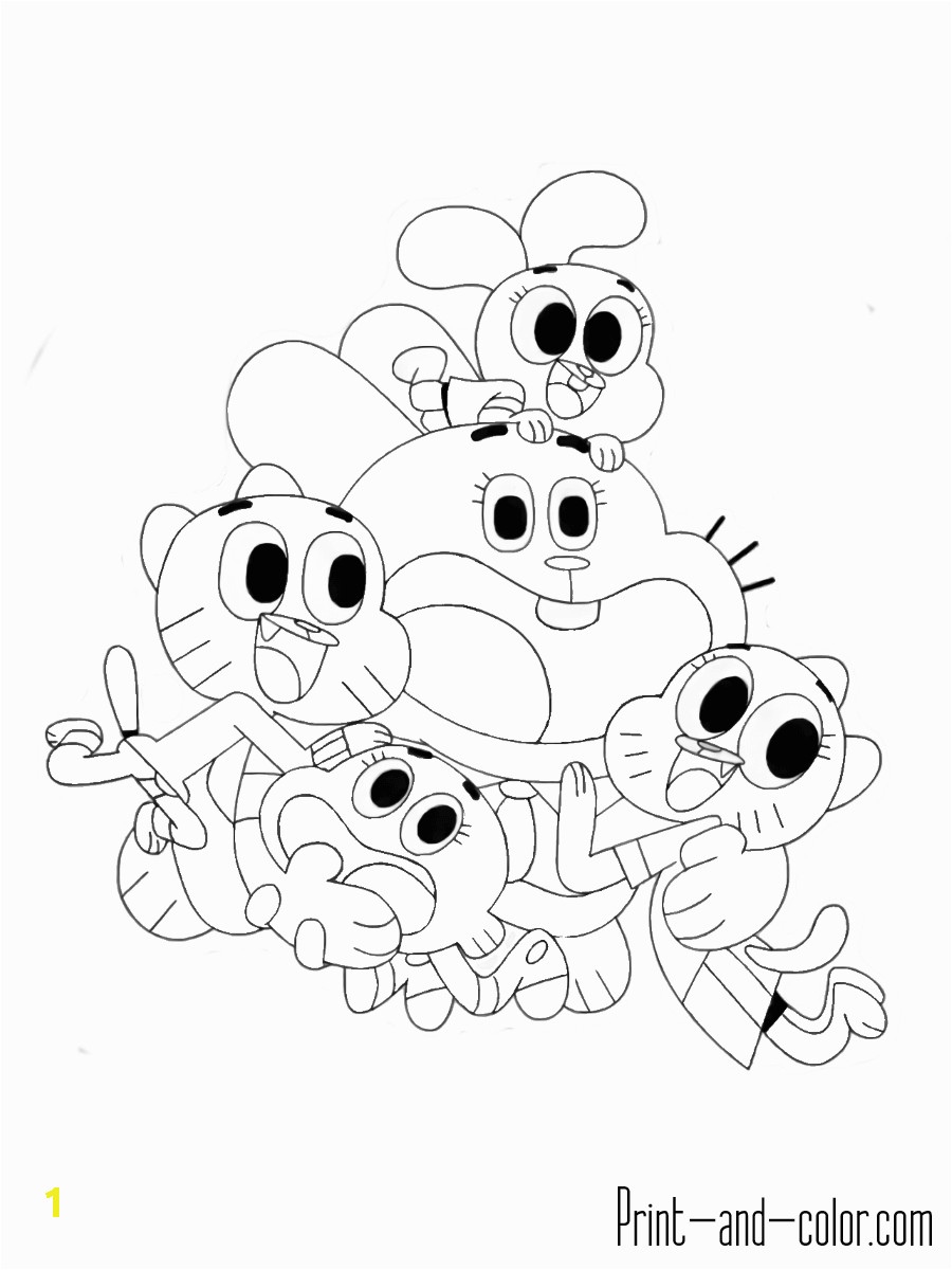 amazing world of gumball coloring pages