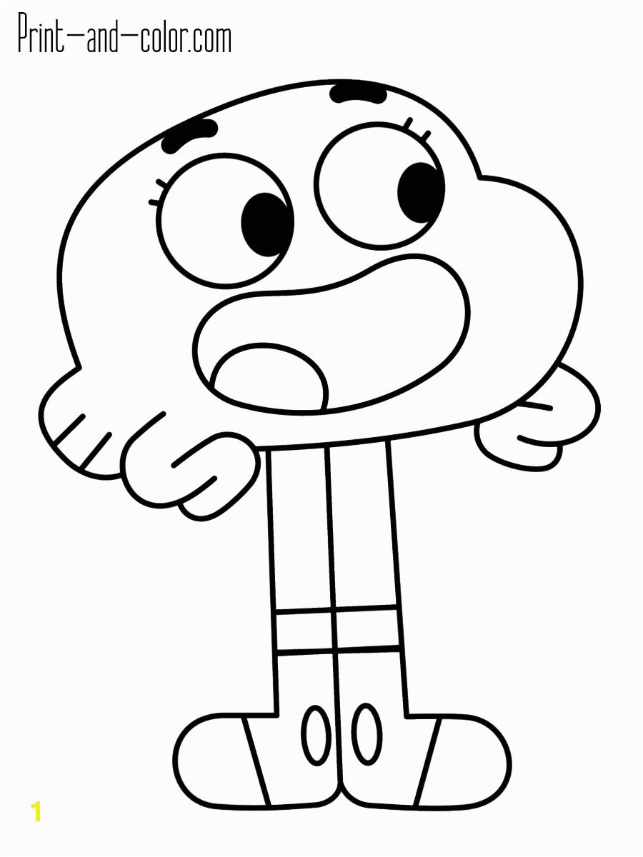 amazing world of gumball coloring pages