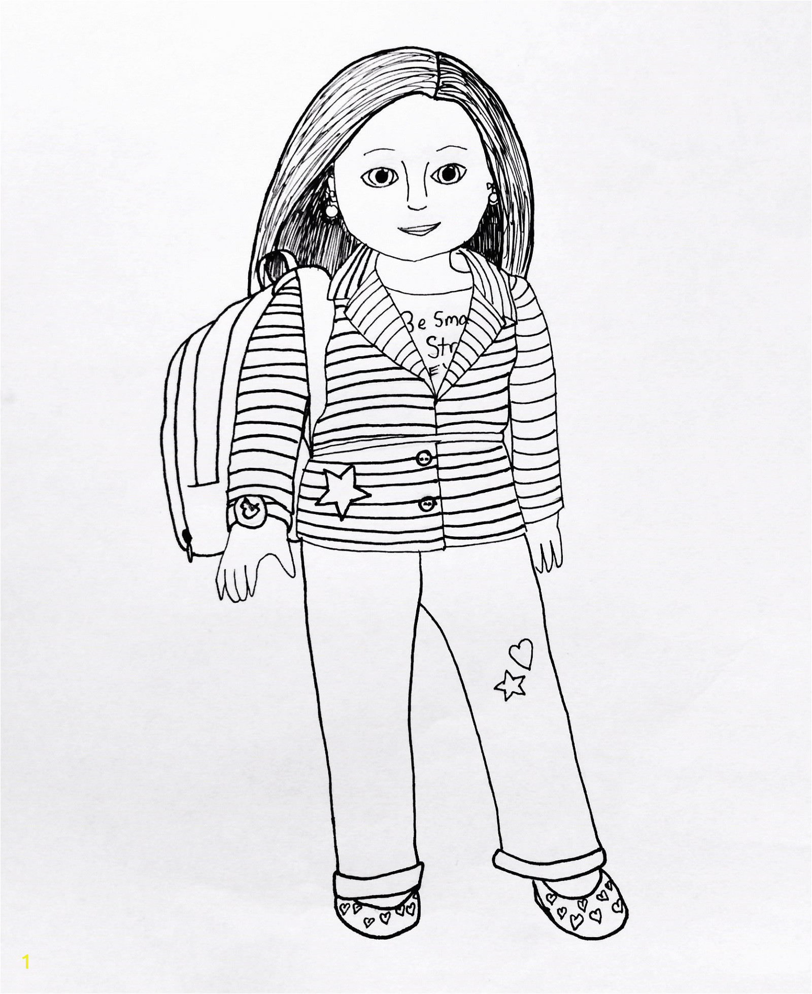 american girl doll coloring pages printable