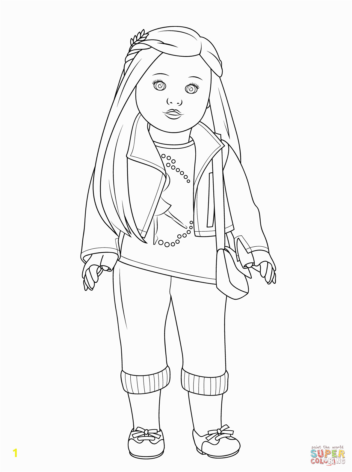 American Girl Doll isabelle Coloring Pages American Girl isabelle Doll Coloring Page