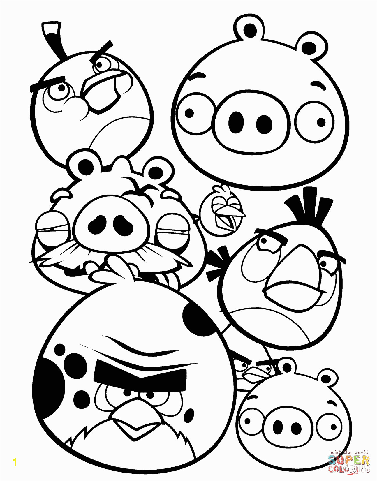 angry birds colouring pages