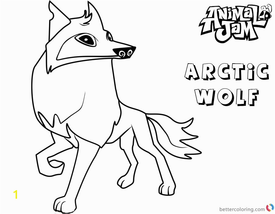 Animal Jam Arctic Wolf Coloring Pages Animal Jam Coloring Pages Arctic Wolf Free Printable