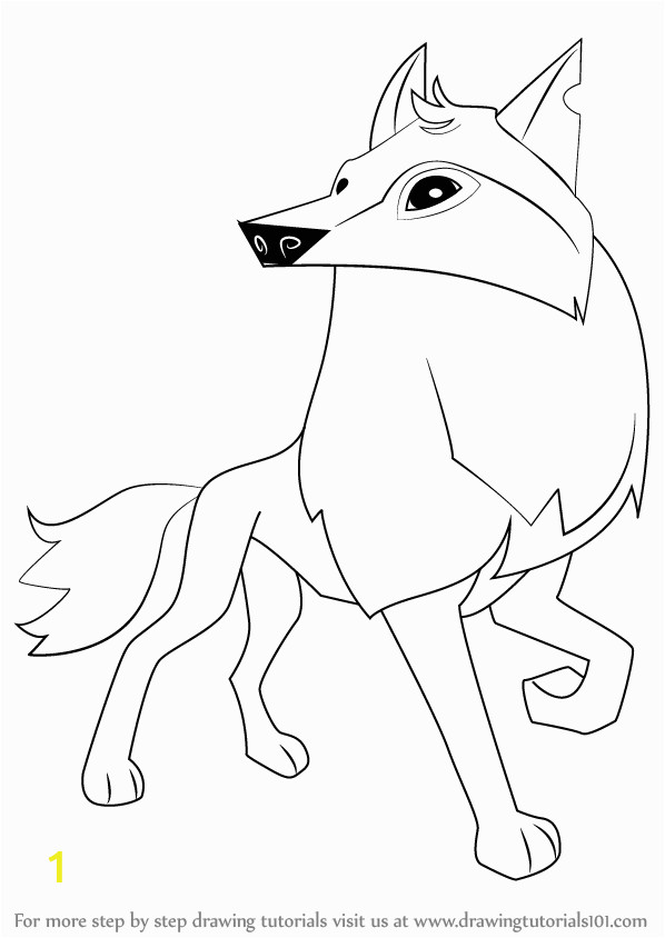 how to draw arctic wolf from animal jam