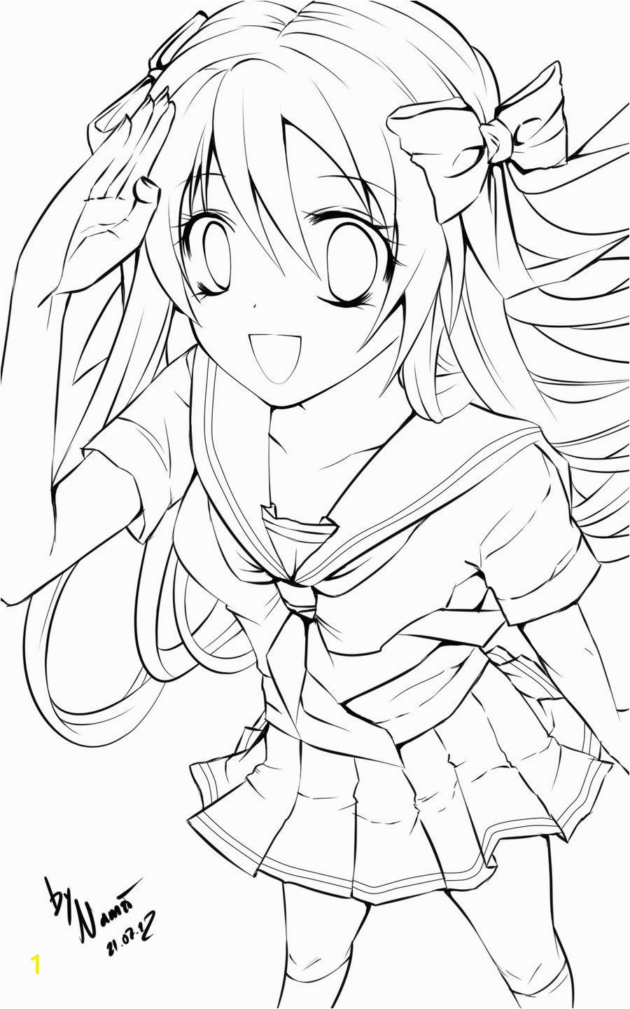 Anime Coloring Pages for Adults Online Free Printable Anime Coloring Pages