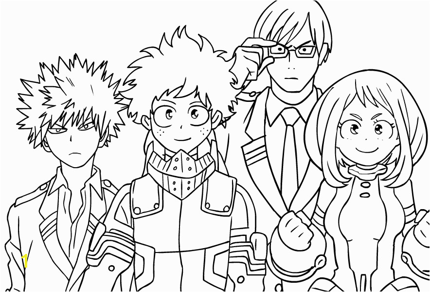 my hero academia coloring pages