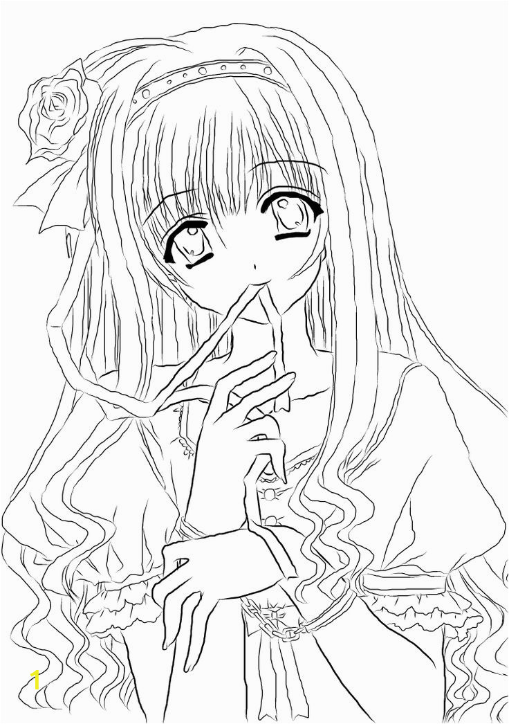 Anime Girl Coloring Pages for Adults 82 Best Images About Anime Coloring Pages On Pinterest
