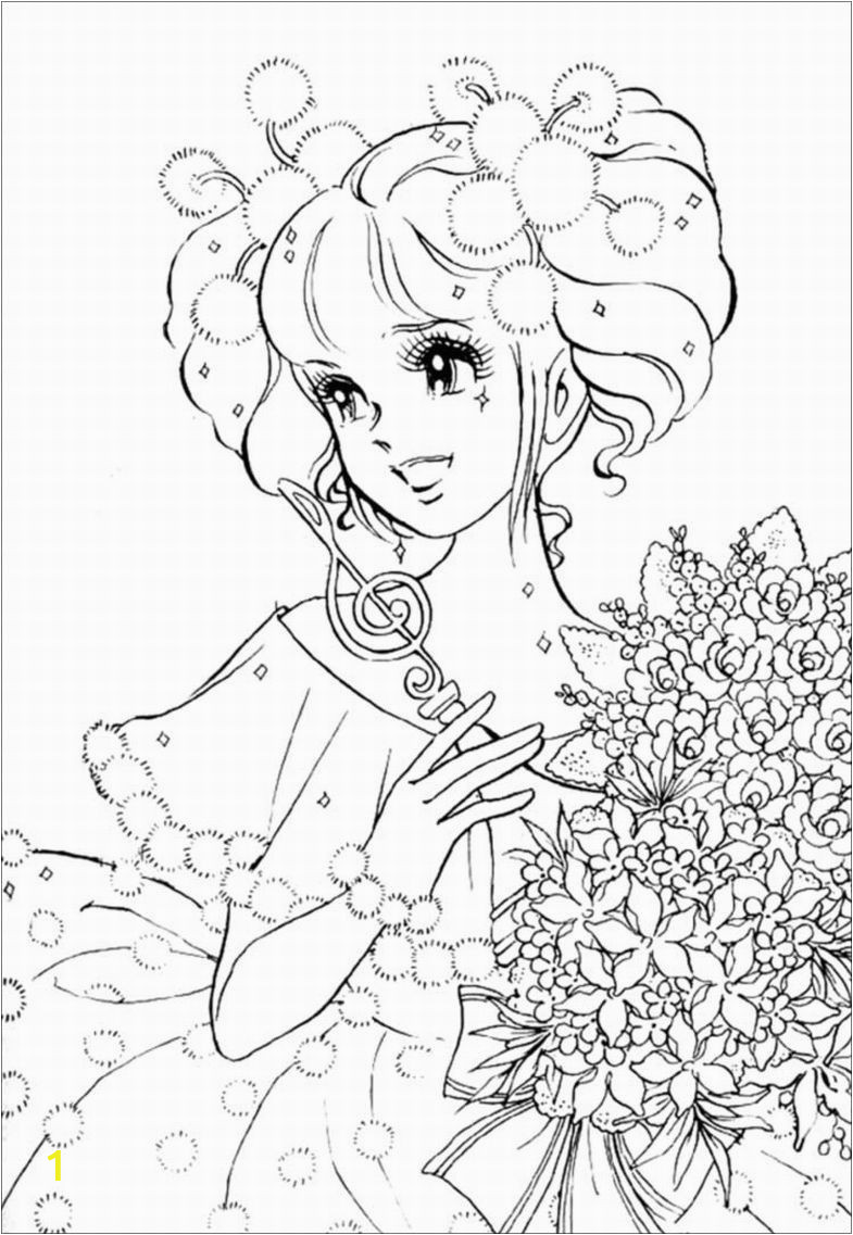 Anime Girl Coloring Pages for Adults Coloring Pages for Adults Ly