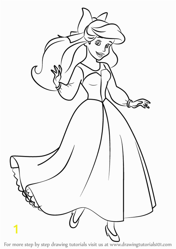 Ariel as A Human Coloring Pages How to Draw Ariel as Human From the Little Mermaid