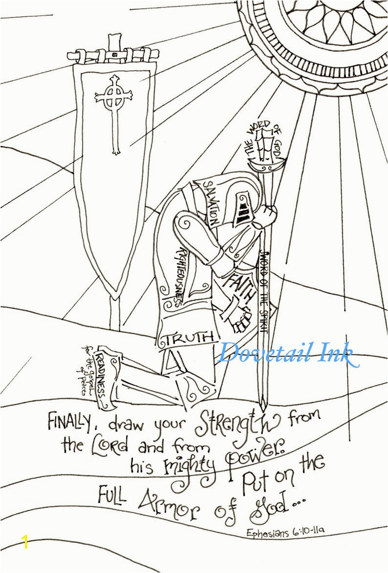 Armor Of God Coloring Pages Pdf Armor Of God and Joan Of Arc Bundle Printable Coloring