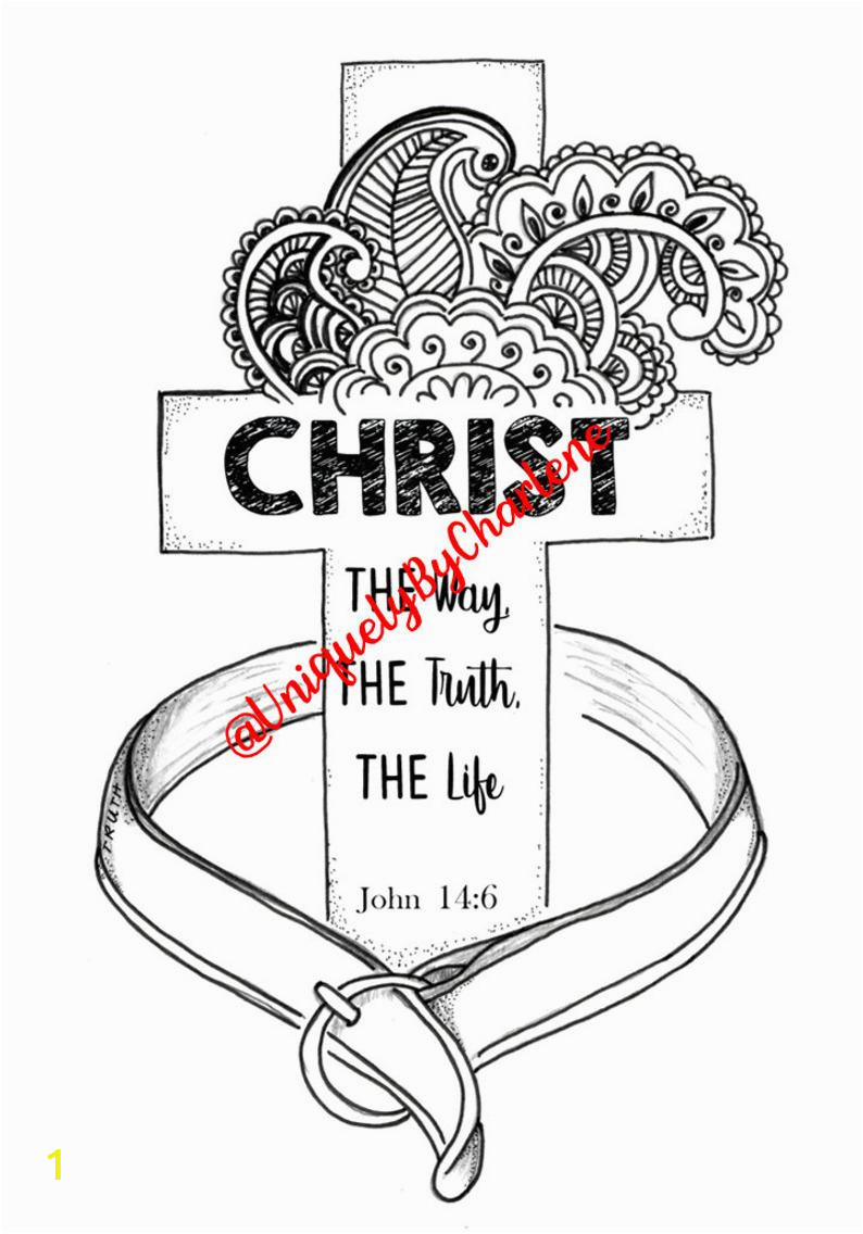 full armor of god coloring pages digital