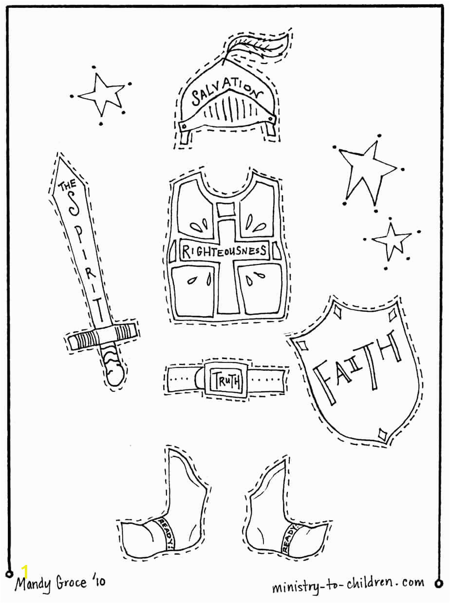 armor of god coloring pages