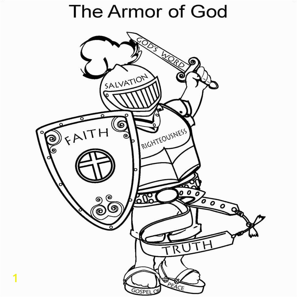 Armor Of God for Kids Coloring Pages Free Printable Armor Of God Activities On Sunday School
