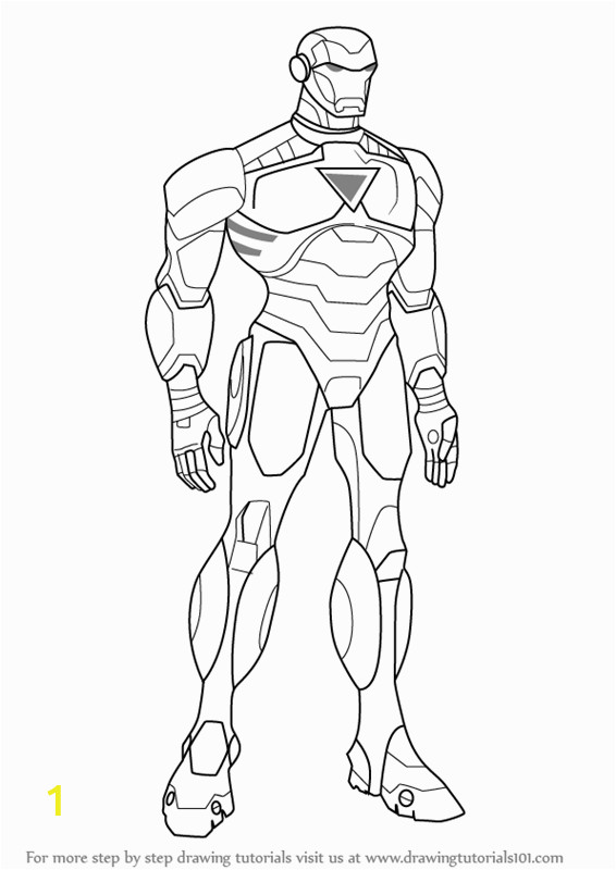 how to draw iron man from the avengers earths mightiest heroes