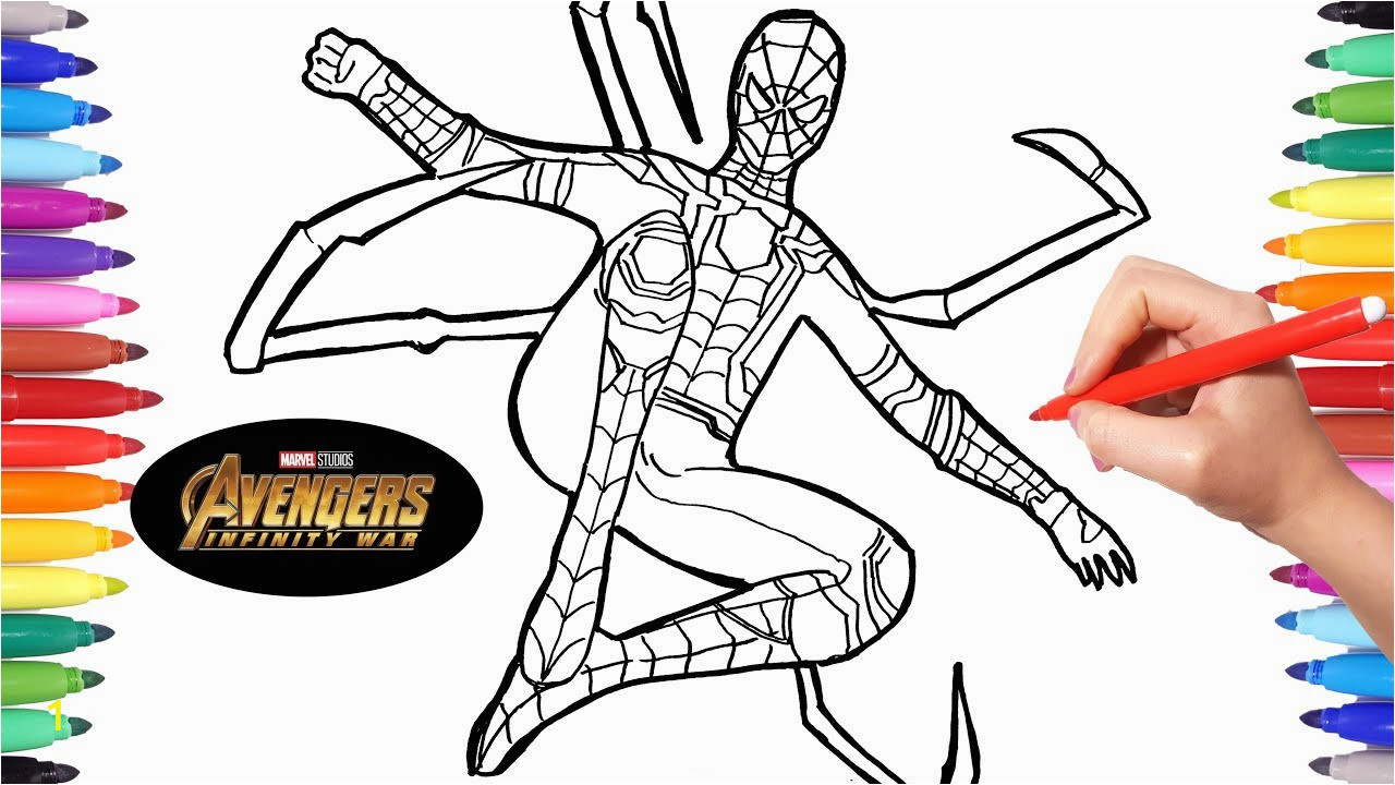 Avengers Infinity War Spiderman Coloring Pages Avengers Infinity War Iron Spider