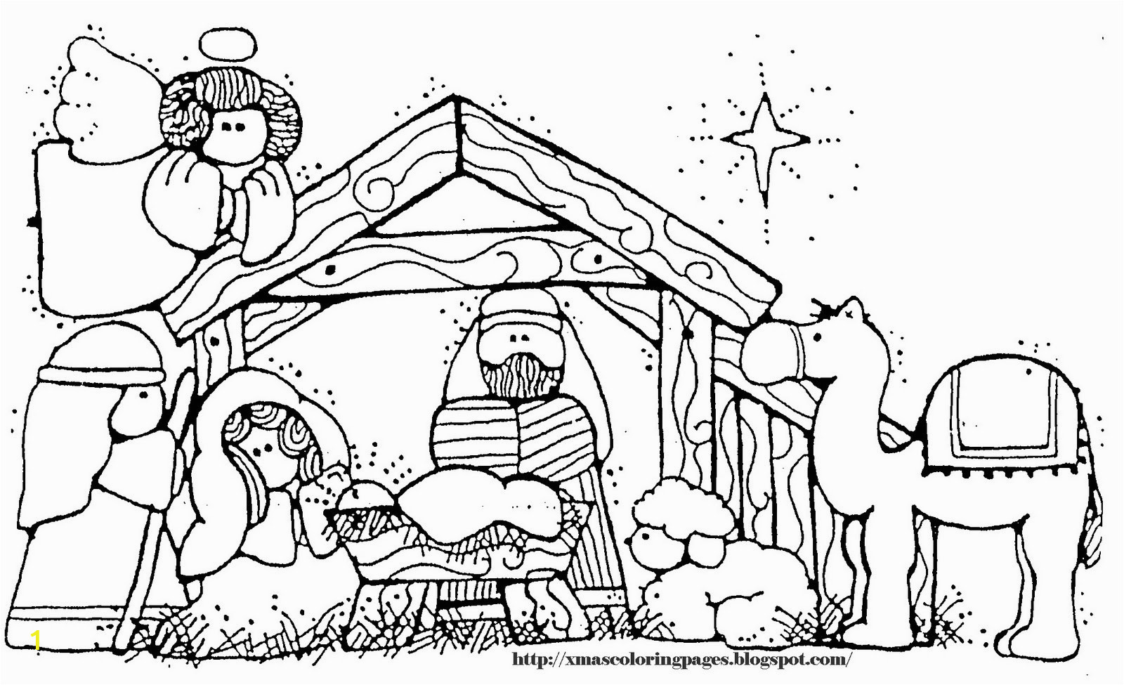 jesus manger drawing