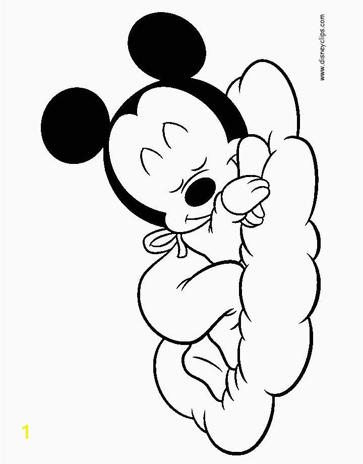 Baby Mickey Mouse and Friends Coloring Pages 24 Baby Mickey Mouse Coloring Page In 2020
