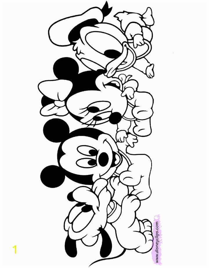 baby mickey mouse coloring page
