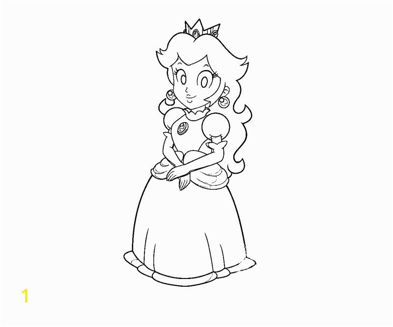 baby peach and daisy coloring pages