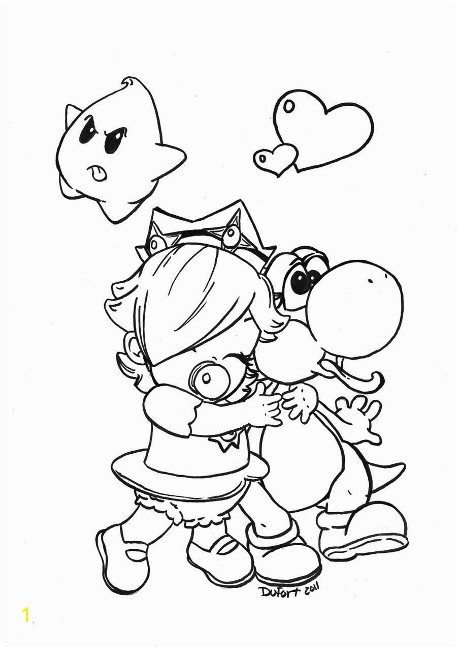 Baby Peach and Baby Daisy Coloring Pages Rosalina and Yoshi by Jadedragonne On Deviantart