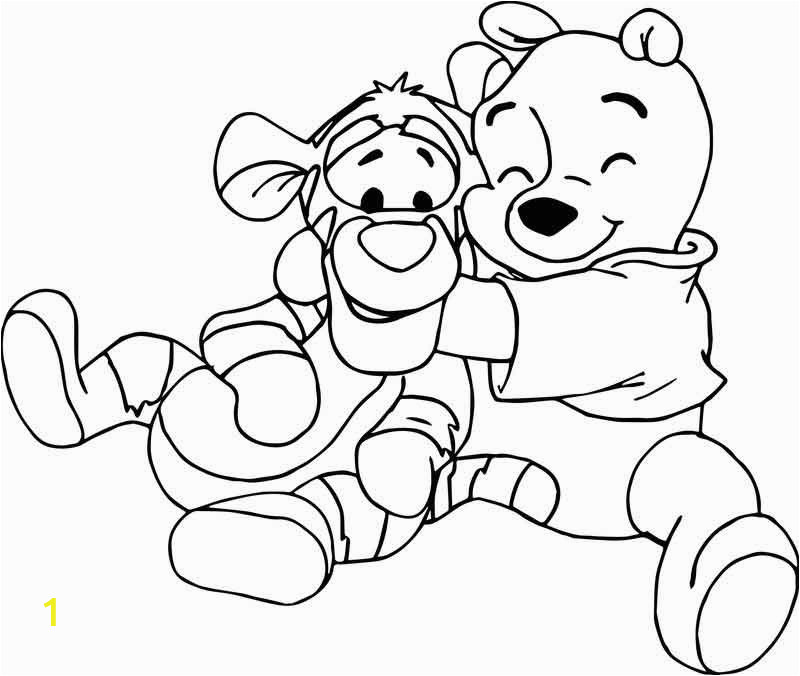 baby tigger and winnie the pooh baby coloring page