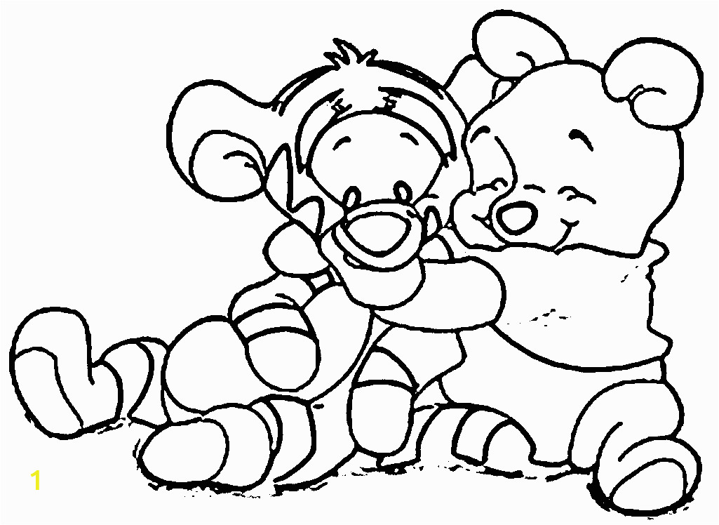 Baby Tigger and Pooh Coloring Pages Nice Baby Pooh and Tigger by Gettin Coloring Page