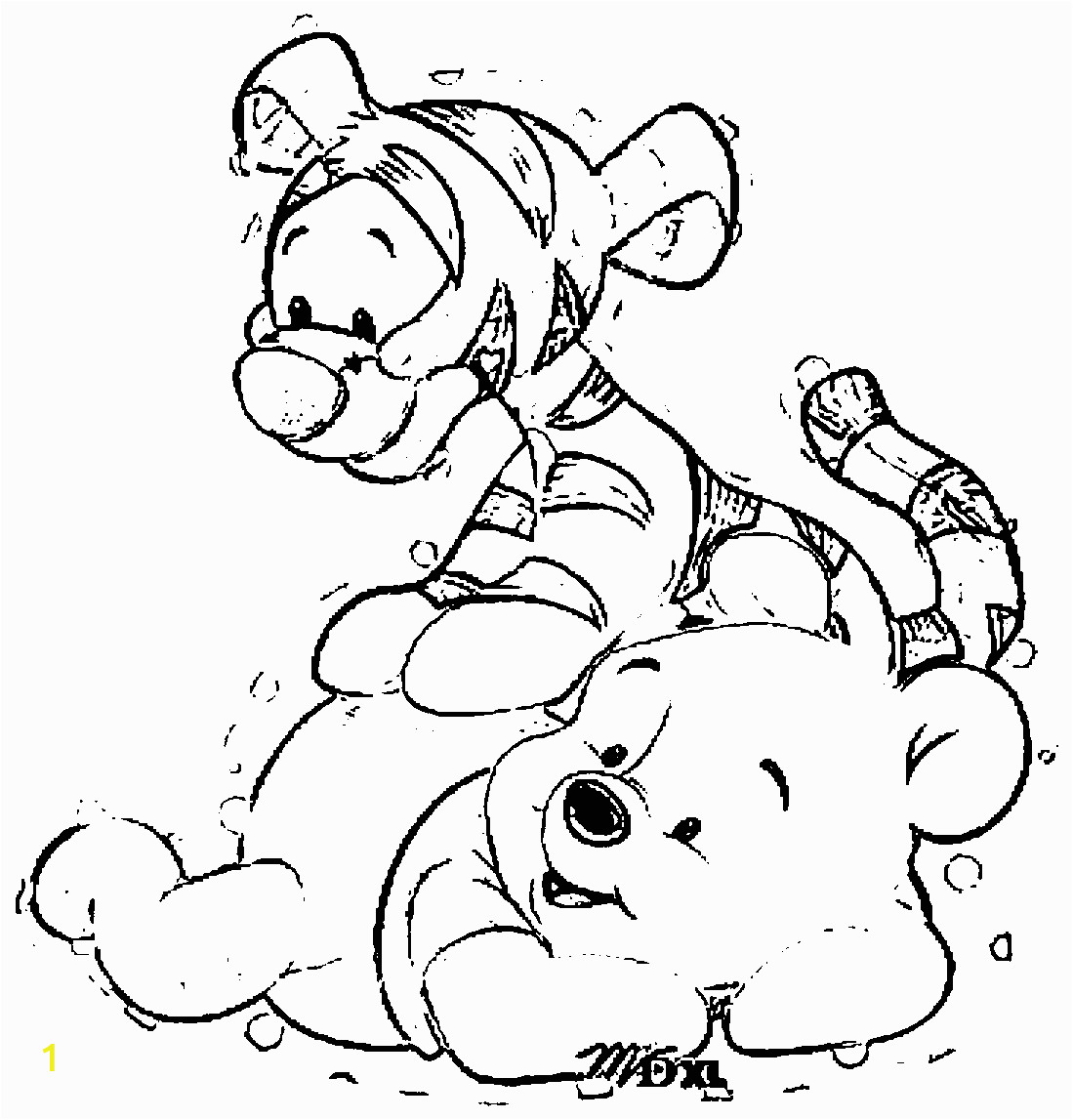 tigger and pooh coloring page