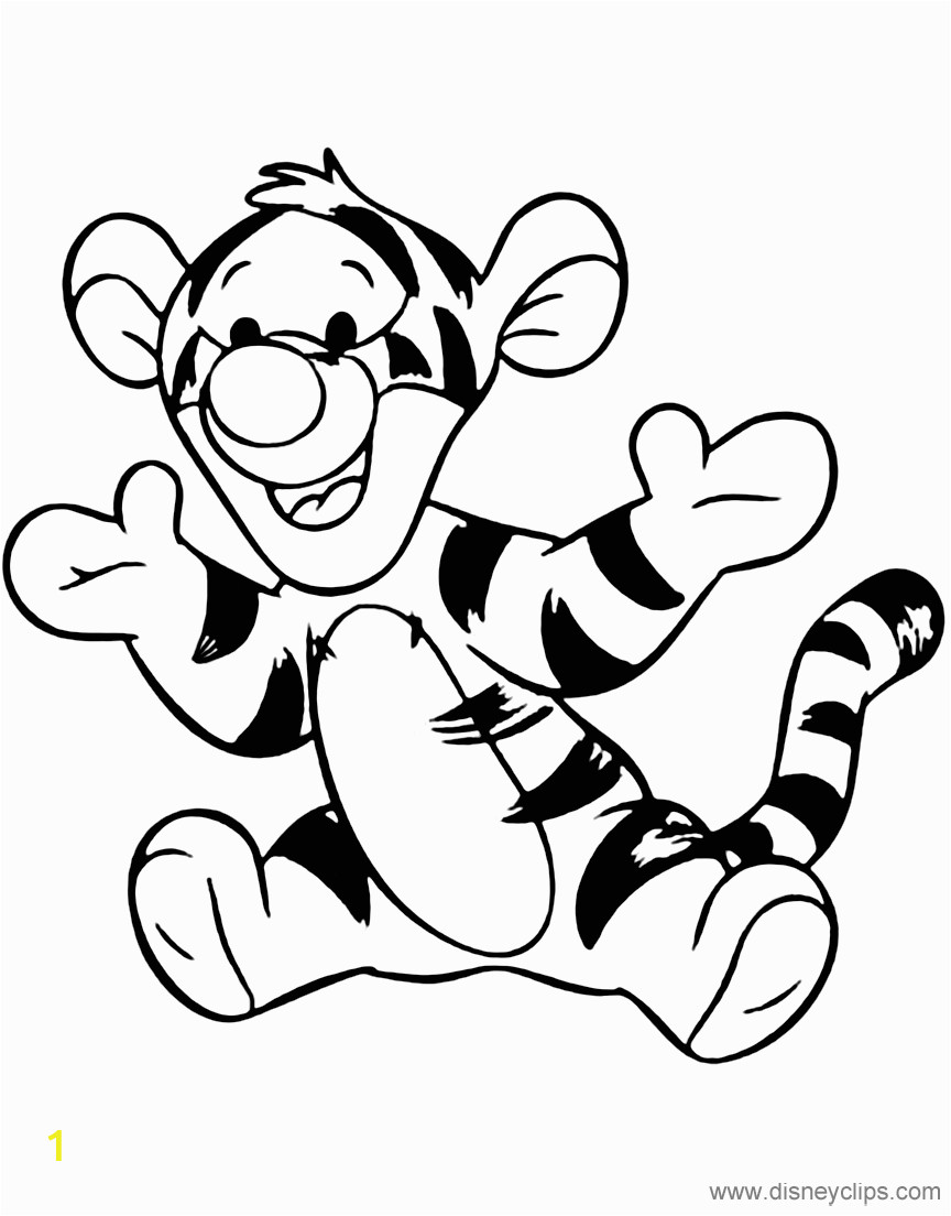 Baby Winnie the Pooh and Tigger Coloring Pages Baby Coloring Pages Tigger 2020