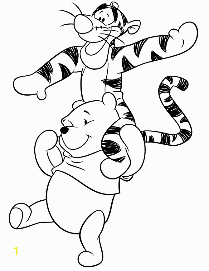 tigger line drawing