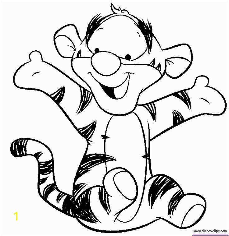 tigger line drawing