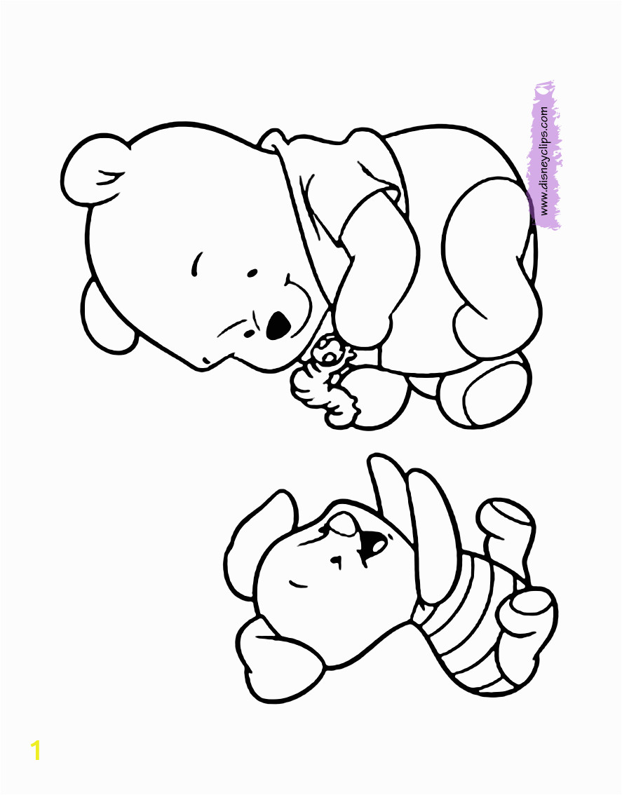 baby winnie the pooh and friends coloring pages