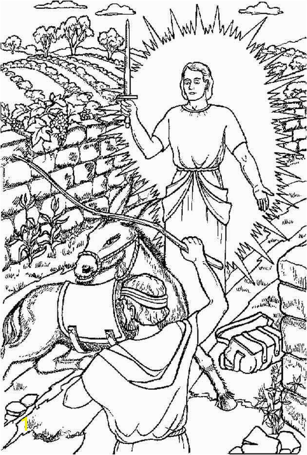 balaam and his donkey coloring page