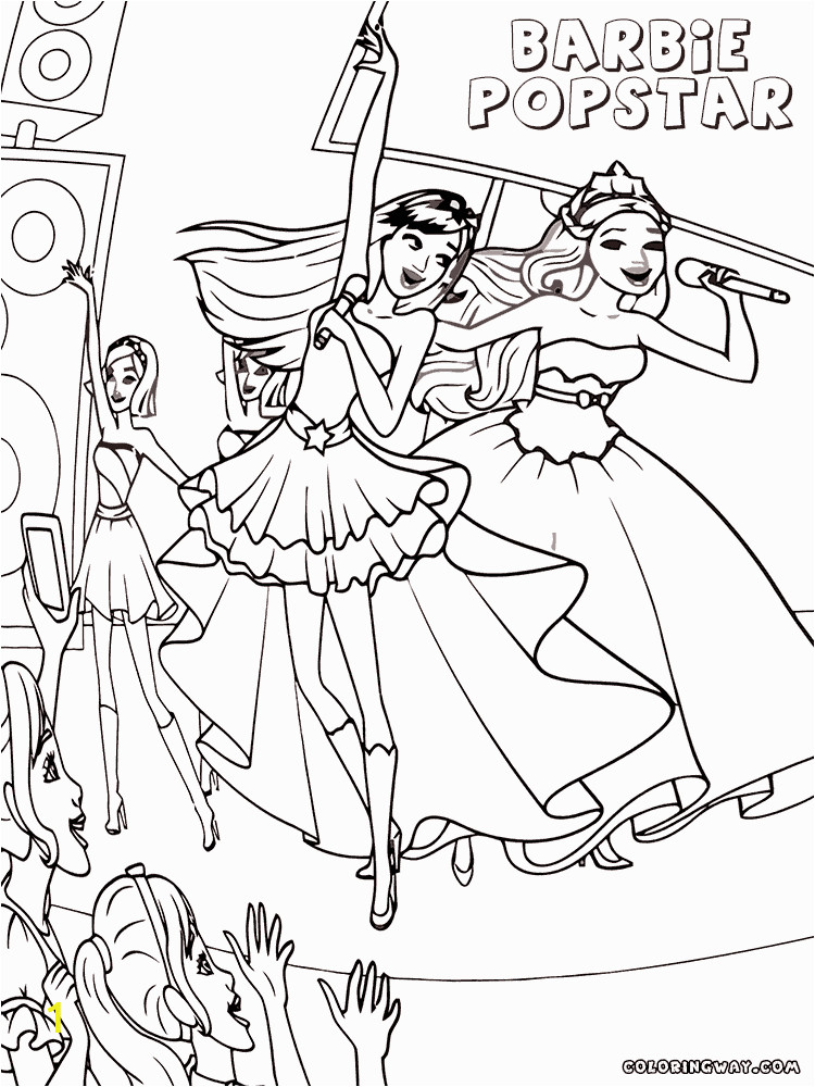 barbie popstar coloring pages