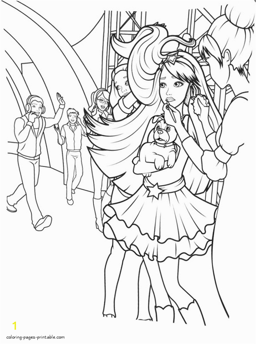 barbie popstar coloring pages 17