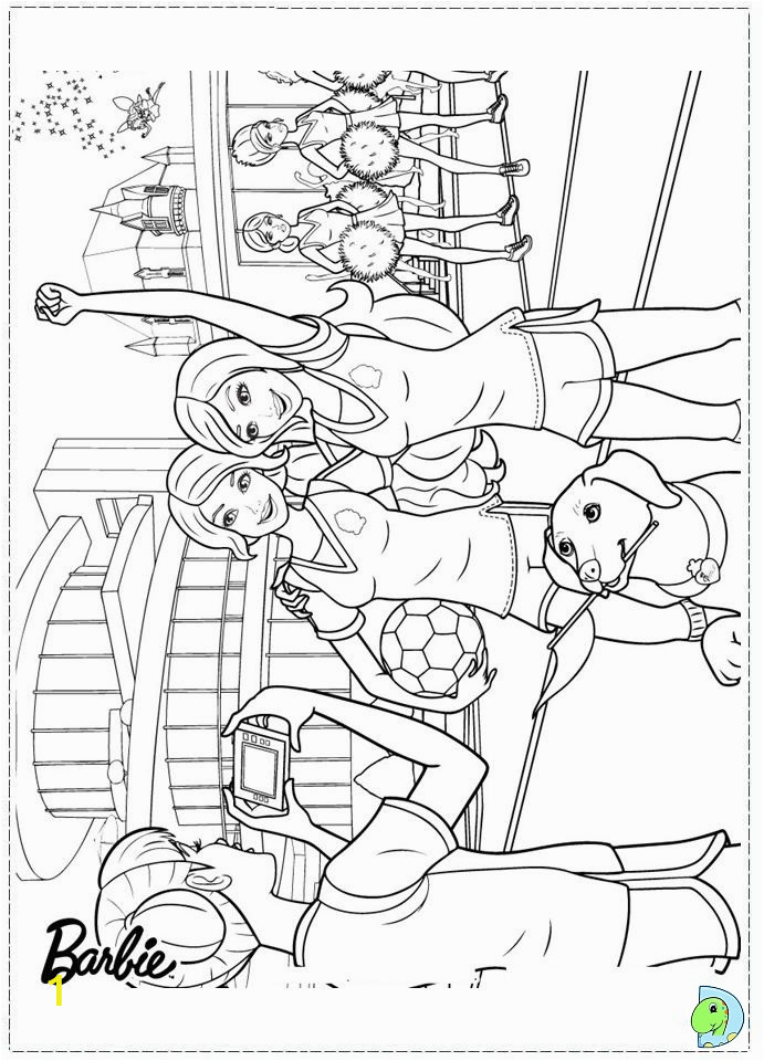 coloring pages barbie princess charm