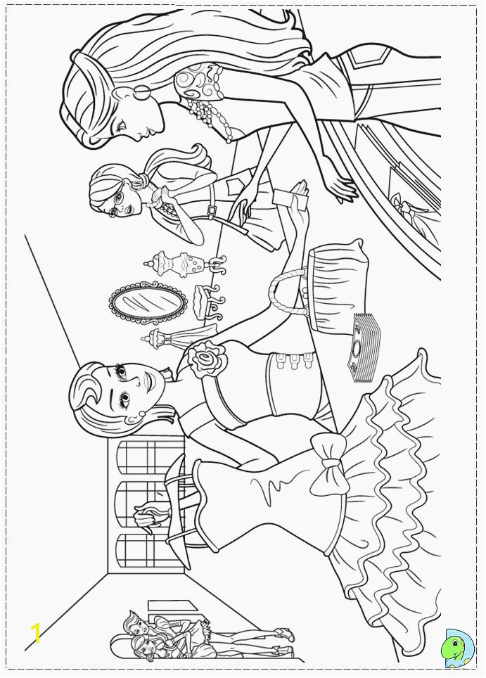 barbie fashion fairytale coloring pages printable