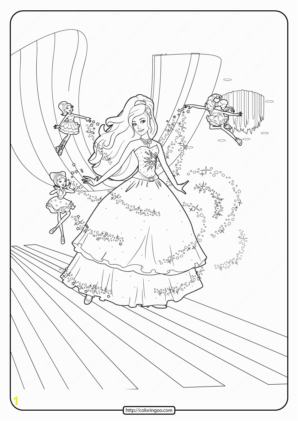 printable barbie fashion fairytale coloring pages 01